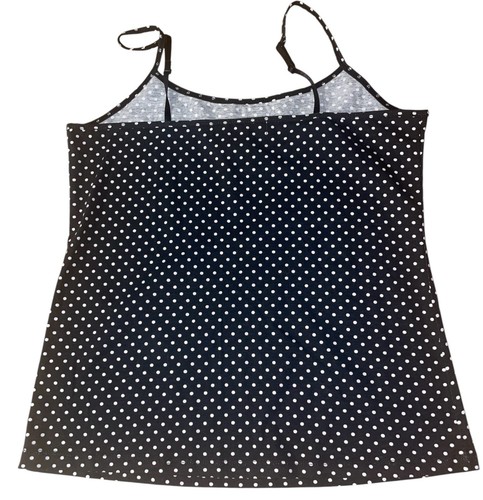 FRENCH LAUNDRY Black White Cheetah Print & Polka Dot Cami Camisole Tops Sz L NWT - Picture 6 of 16