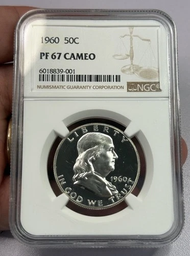 1960 Franklin Half Dollar NGC PF67 Cameo