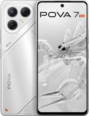 Tecno Pova 7 5G (Silver 256GB-8GB RAM)  6.78'' Global Version  NO TARIFFS IN USA 