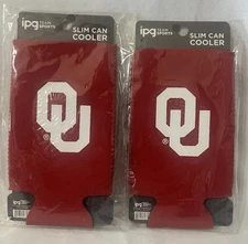 Two (2) Oklahoma University SLIM Can Coolers by IPG Team Sports