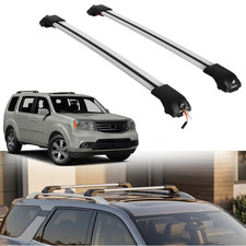 Roof Rack Crossbars For Honda Pilot 2009-2015 Fits Raised Rails - Silver