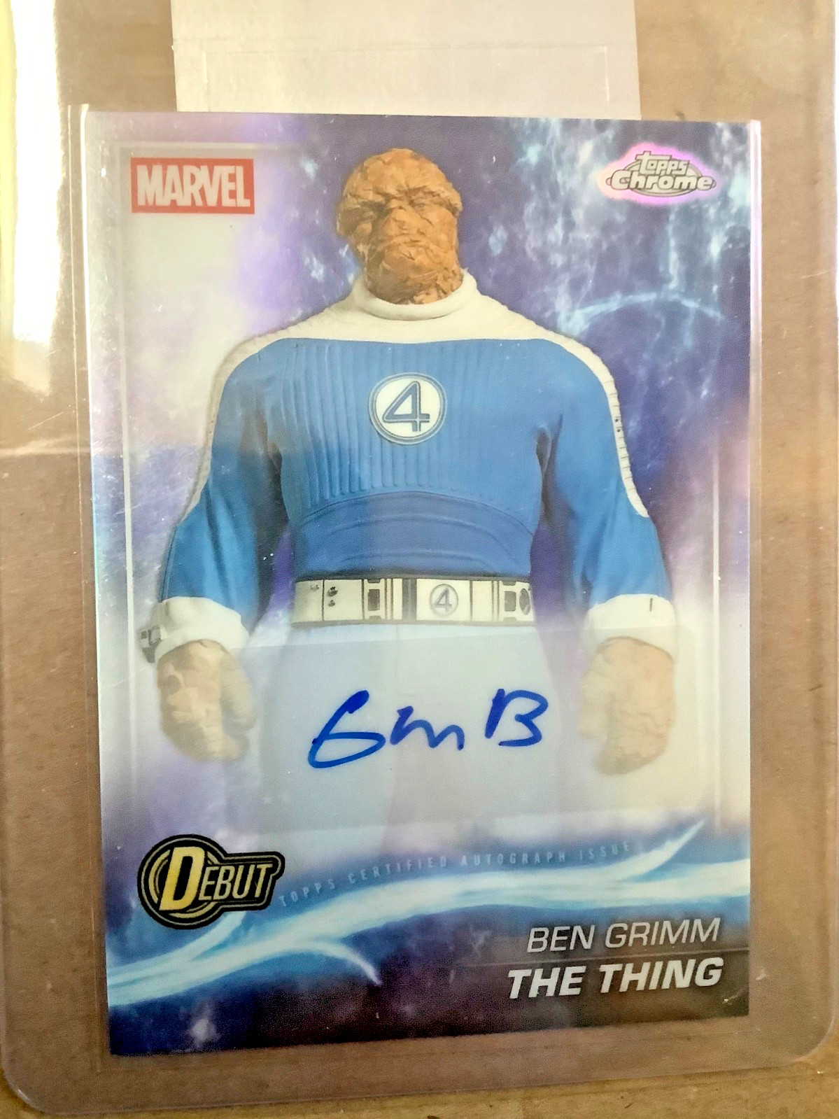 Ebon Moss-Bachrach as The Thing #AA-EBM Marvel 2025 Topps Chrome Studios Autograph trading card — raw and PSA graded price guide