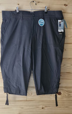 Lee Relaxed Fit Women's 18W Cotton Charcoal Capri Pants More Comfort Skimmer NWT