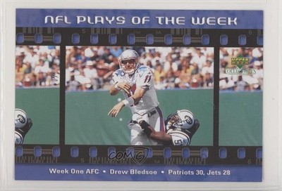 2000 Upper Deck Collectibles Plays of the Week Jumbos Drew Bledsoe 0q3
