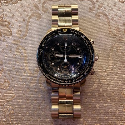 SEIKO Flight Master Chronograph SNA414P1 7T62 0EB0 Quartz Gold