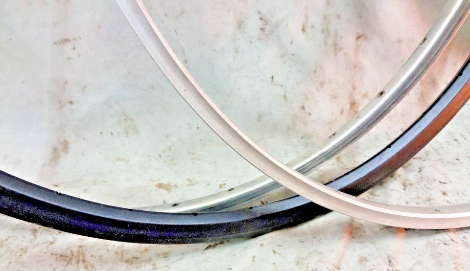 Juego de 3 llantas de bicicleta MTB Araya 26" 36S 559ISO de doble pared cubierta llanta freno café~ Foto 3 de 4