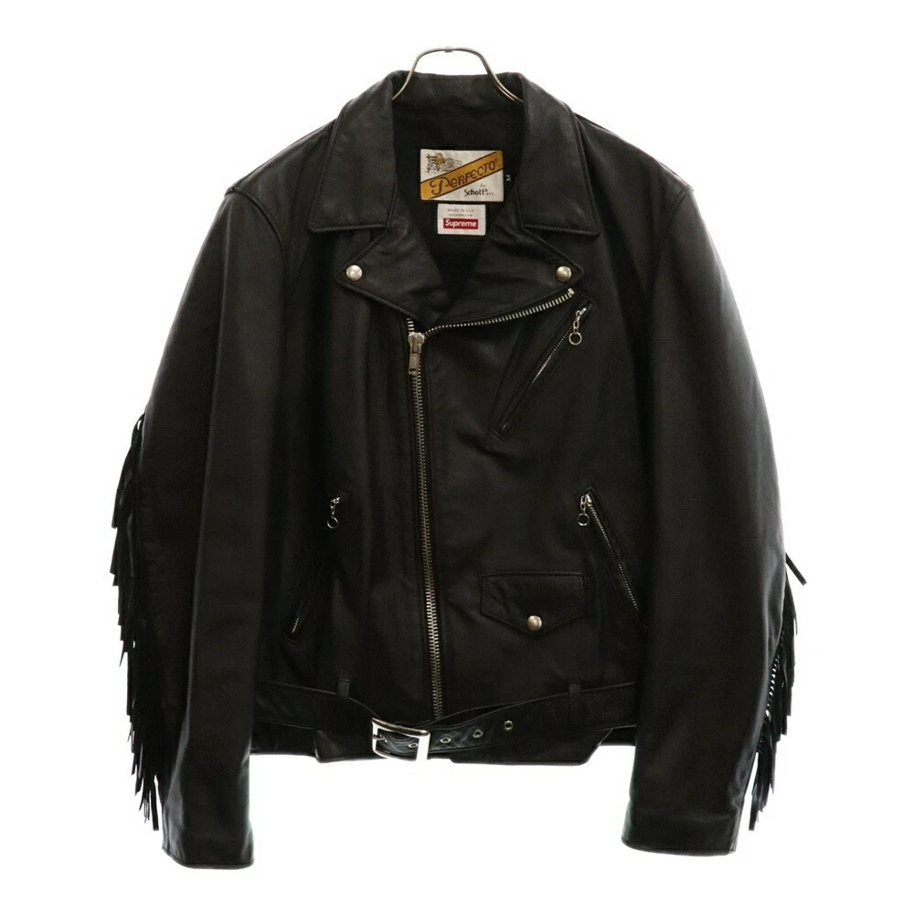 Veste parfaite à pompons Schott Chief Supreme taille M 17Aw tir double FkS15