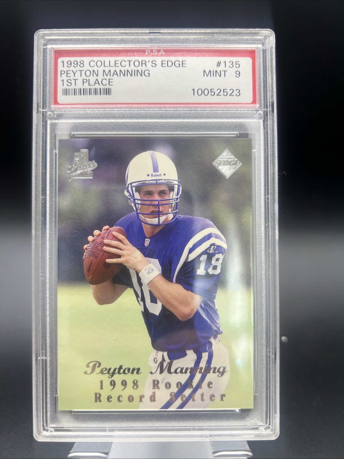 1998 Collector's Edge 1st Place - Peyton Manning #135 Base (RC) view 1