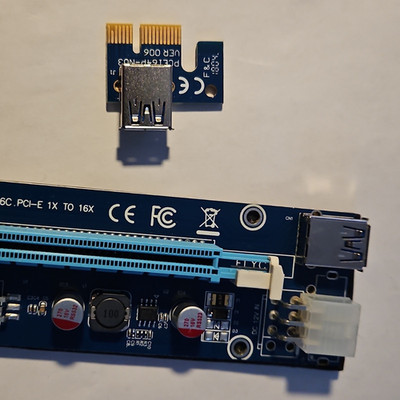 PCIe x1 to x16 USB 3.0 Riser Adapter Card 1-Port 5Gbps PCE164P-N03