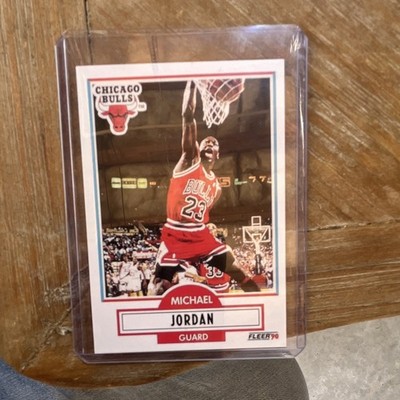 1990-91 Fleer - Michael Jordan #26 Black Line Above Biographical Information
