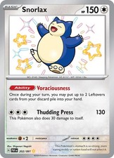 Snorlax - 202/091 - Pokemon Paldean Fates Shiny Rare Card NM