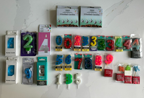 Birthday Celebration Candle Bundle Football Number Age 0 1 2 3 4 5 6 7 8 9 Max