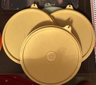 LOT Of 4 Tupperware Replacemnt Lids #227 Brown/Tan Color 1 Clear — photo 2