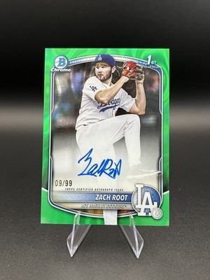 2025 Bowman Draft - Zach Root #CPA-ZR - Green Lava Refractor /99 - Auto - 1st