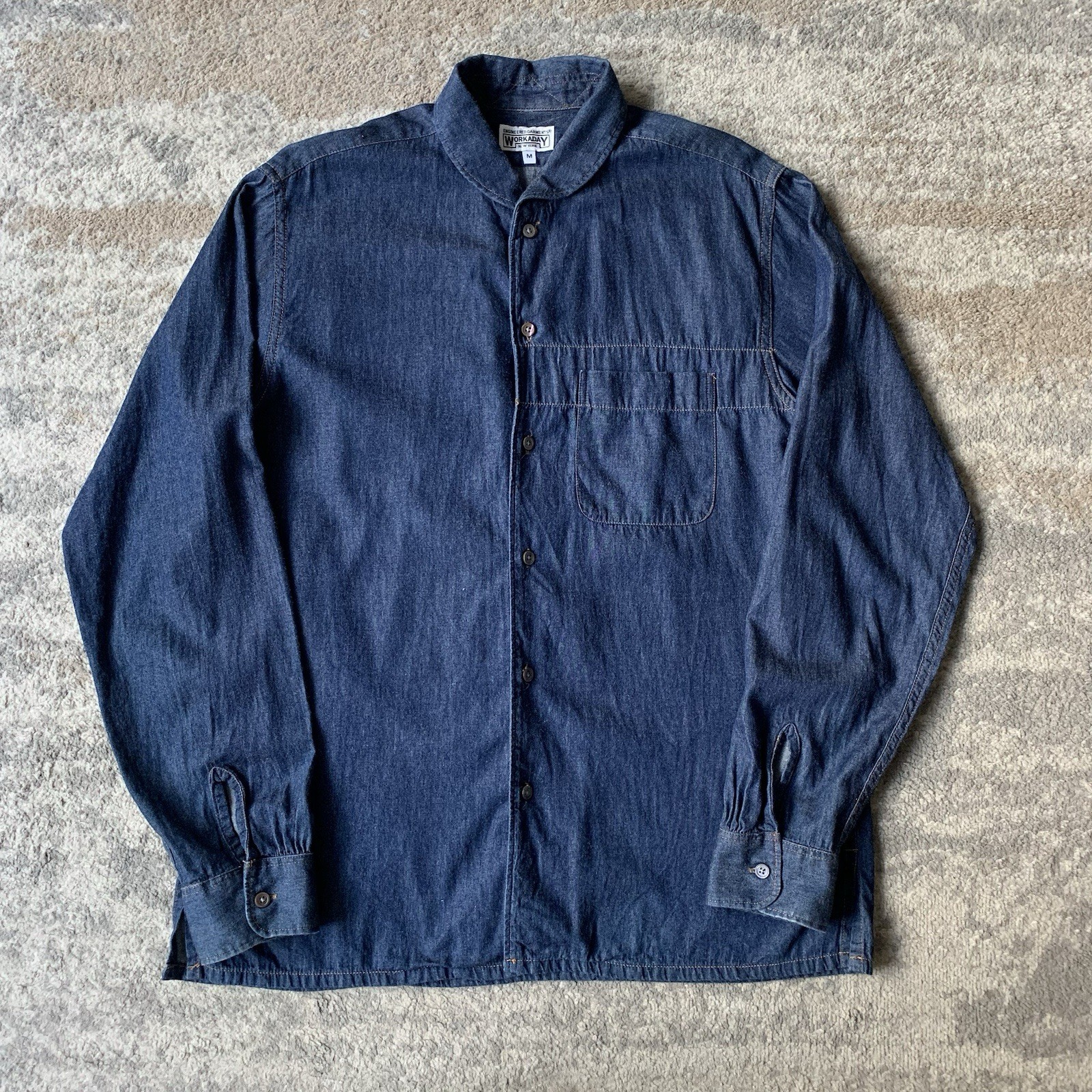 Engineered Garments Workaday Indigo Blue Denim Sh… - image 1