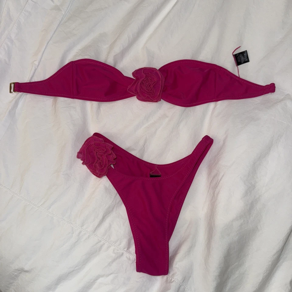 Conjunto de traje de baño Same Rosette Bandeau y parte inferior años 90 talla S Foto 2 de 4
