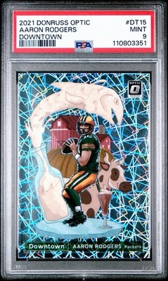 2021 Panini Donruss Optic - Downtown Aaron Rodgers #DT-15 PSA low