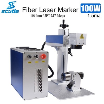 100W JPT Mopa Fiber Laser Engraver Marking Machine Compatible Lightburn EU Ship