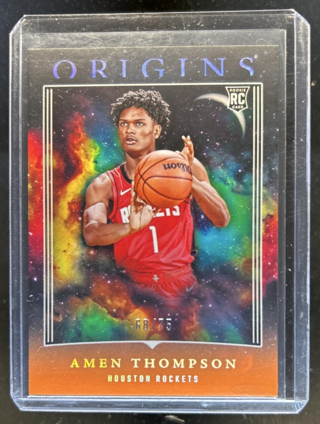 2023-24 Panini Origins Amen Thompson RC Orange Rookie #/75 Rockets