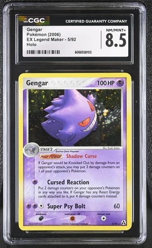 CGC 8.5 Gengar 2006 EX Legend Maker 5/92 Holo Pokemon Card