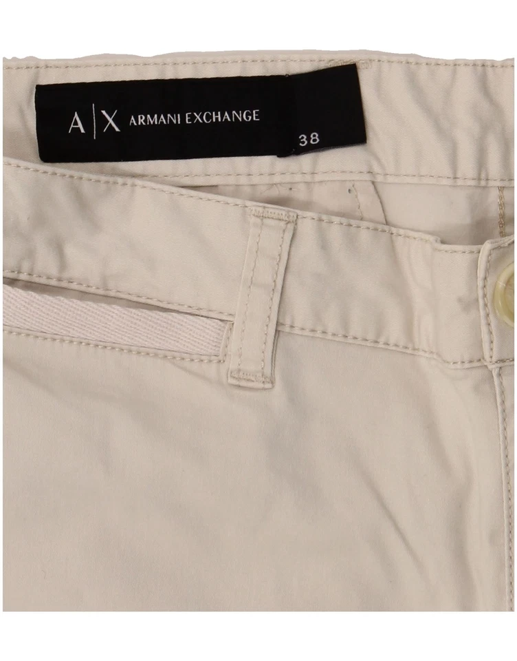 Pantalones cortos chinos ARMANI W38 XL de algodón blanco roto CD08 para hombre Foto 4 de 4