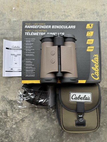 NIB Cabela's 1800 Laser Rangefinder Binoculars - 10x42mm