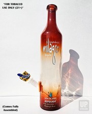 Milagro Red Tobacco Pipe Pack - Handcrafted Authentic Glass Bottle - Made in USA