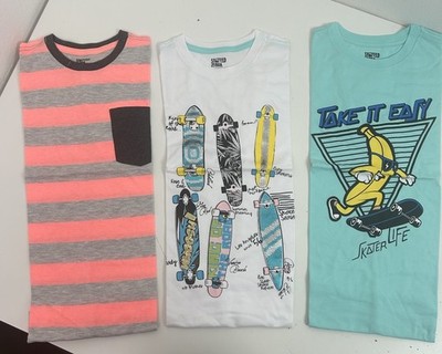 NEW Spotted Zebra Girl's 3 Pack T-Shirt Tops Skater Skateboarding Size XL