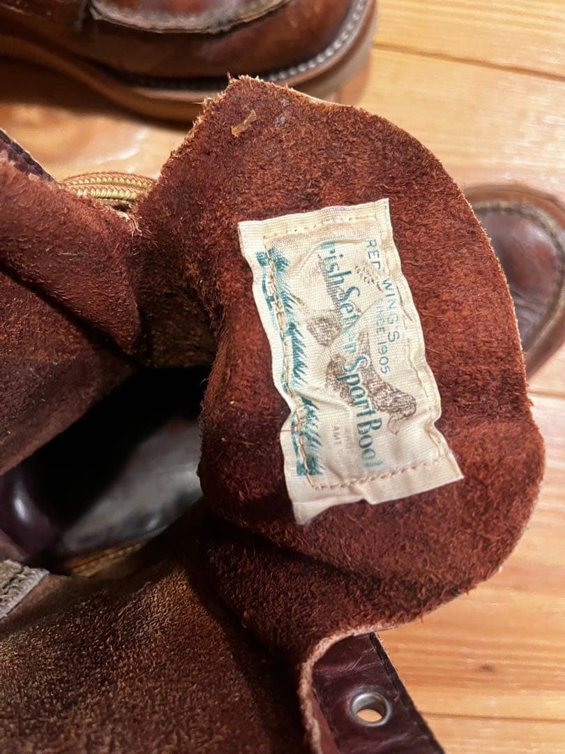 Red Wing Men's 9.5 D Irish Setter Moc Work Boots Brown Leather Vibram Sole Used image 8