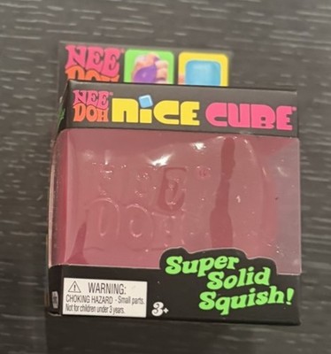 NeeDoh Nice Cube Squeeze Toy with Super Solid Squish - 2.25'' Cube Pack of 1-PINK