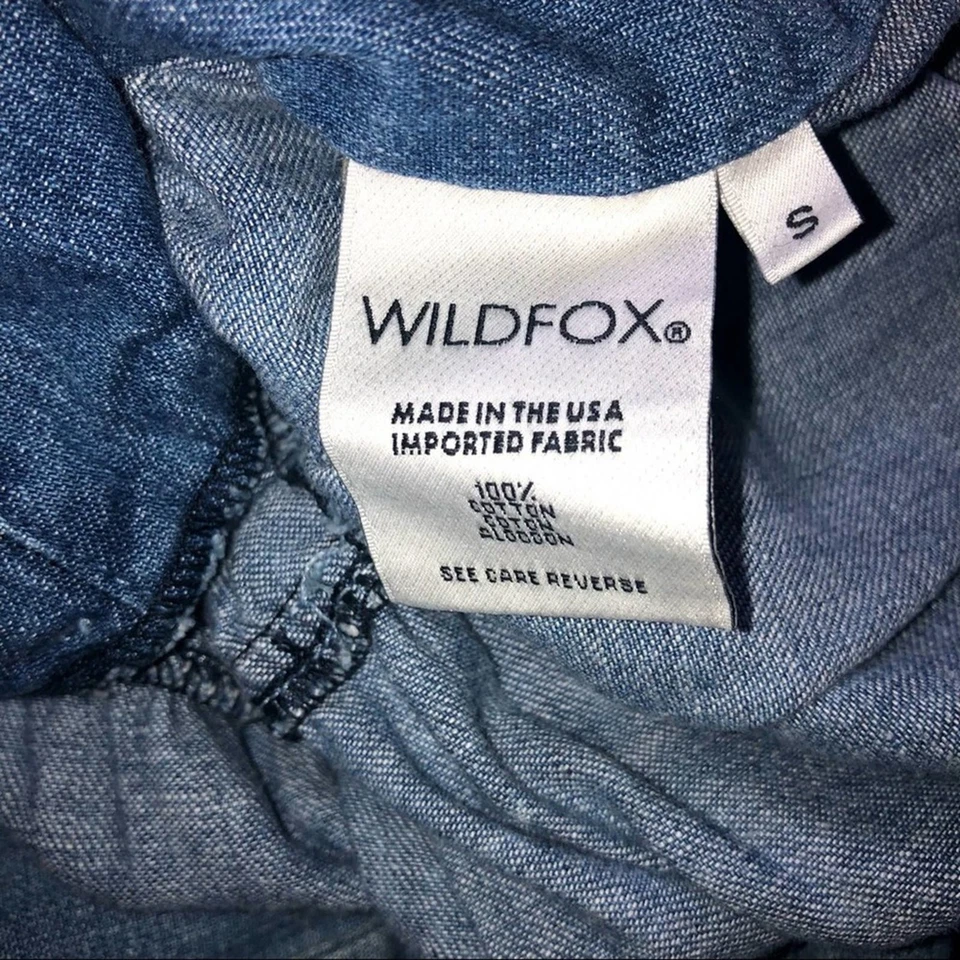 Wildfox Kiera Denim Halter Tassel Bead Jumpsuit Size Small - Image 4 of 4