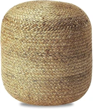 Pedestal Pouf Ottoman Hand Braided 100% Jute Pouf Foot Stool |Foot Rest for Couc