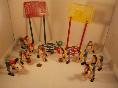 ORIGINAL 1950's-60's-vintage (MARX-?) Table "BASKETBALL Players" GAME Toy Set!