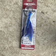 Boone Dolphin Rig Fish Shape Blue Silver 1 oz Saltwater Trolling Lure