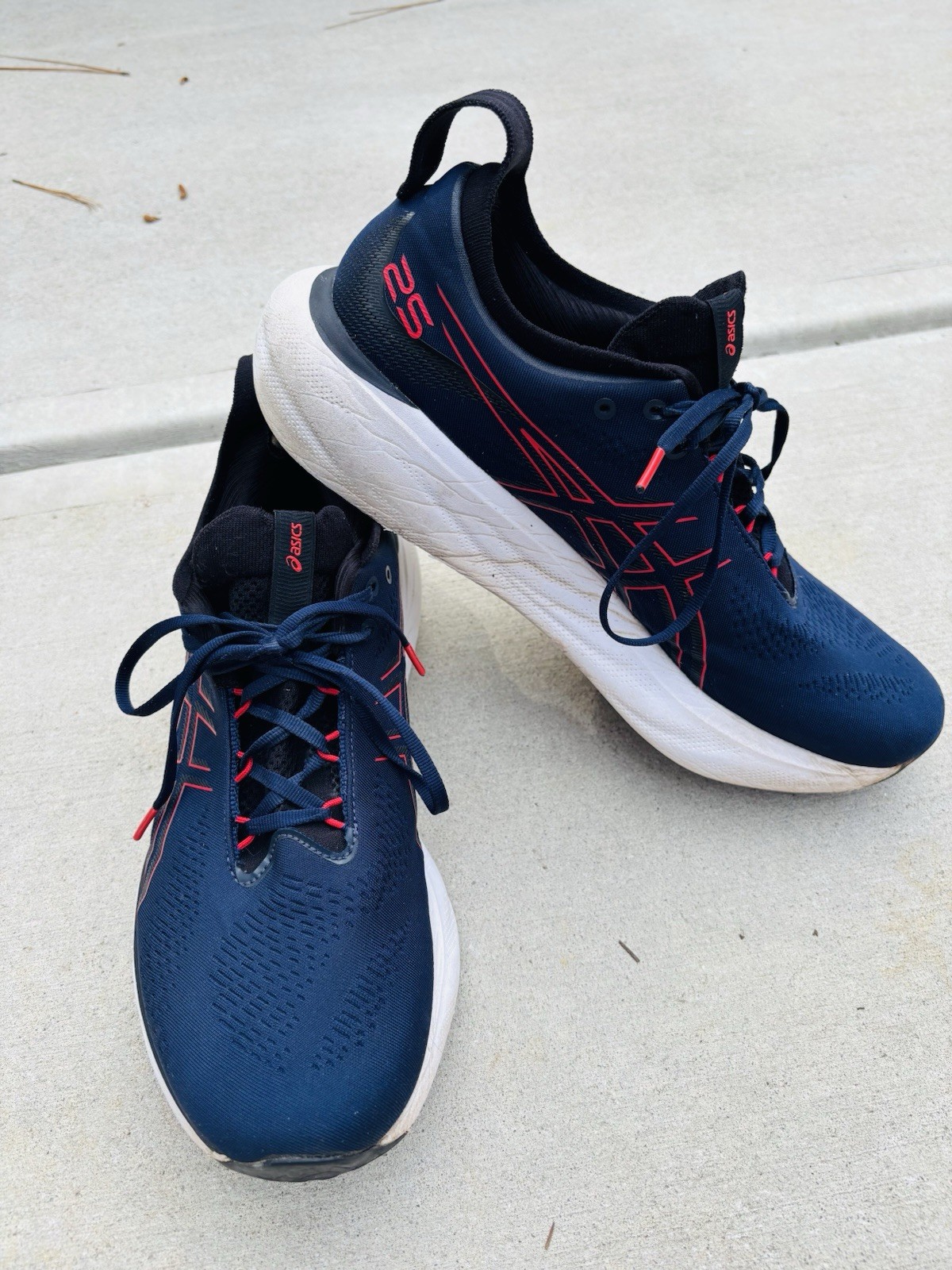 Size 12 - Asics Gel Nimbus 25 Wide Midnight Electric Red image 5