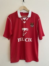 Vintage S.L. Benfica Football Jersey Men Large Lisbon Portugal Red Telecel