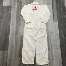 VTG 1950s Lee Union Alls White Capital Airlines Sanforized Coveralls Jumpsuit 42