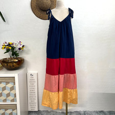 Old Navy 100% cotton maxi sun dress XS vacation loose flowy beach coastal boho