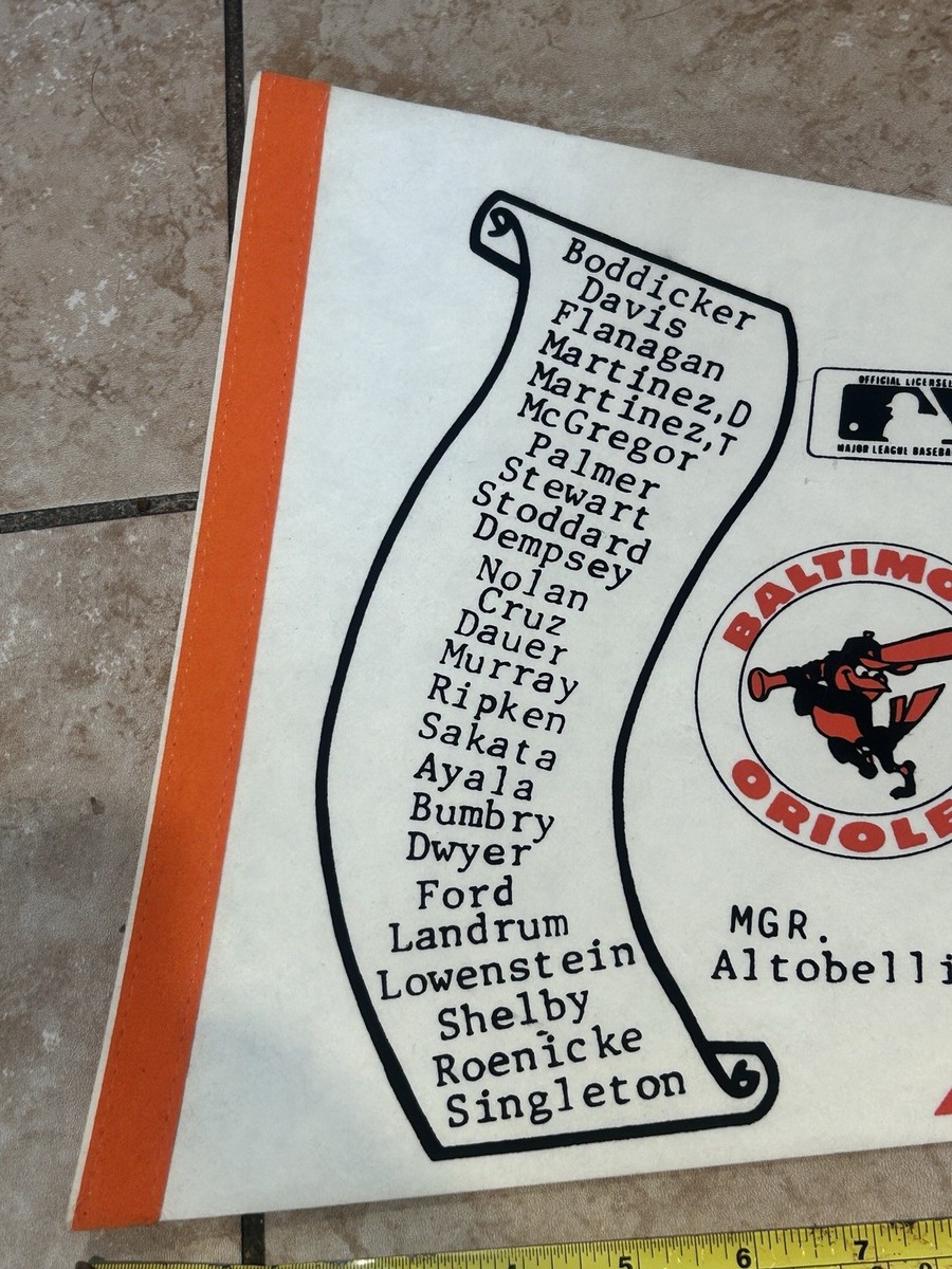 Vintage Baltimore Orioles World Series pennant 1983 Cal Ripken Jim