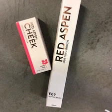 Red Aspen POPPY PINK Cheek Cream Blush Stick & BUFFING BRUSH Lightweight