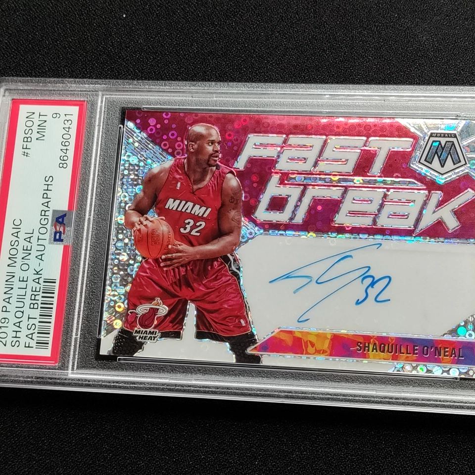 PSA 9 Shaquille O'Neal Auto ON CARD 2019-20 Mosaic Fast Break Autograph SHAQ - Image 4 of 4
