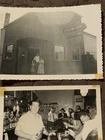 Pioneer Bar, 2 Vintage Photos Neon Sign Bartender, Happy Hour Cocktail Patrons