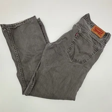 Levi Strauss Co 569 Loose Straight Jeans Mens W33 L34 Gray Denim Pants