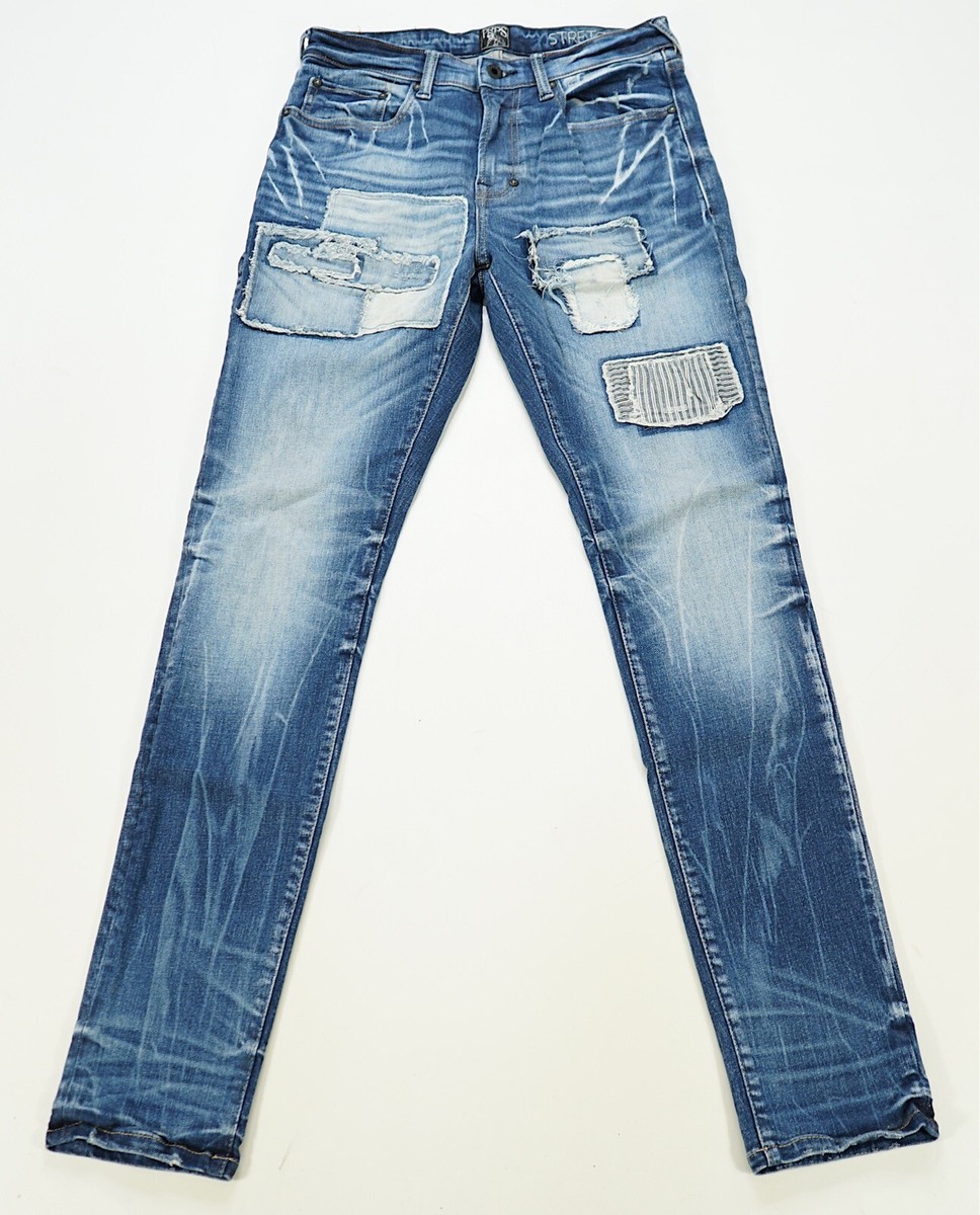 Rare Vintage PRPS Zip Fly Patchwork Stretch Denim Jeans