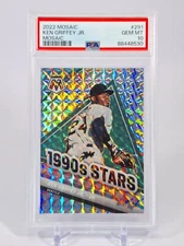STUNNER ALERT ⚠️  Ken Griffey Jr. 2022 Mosaic 1990's Stars 🌟 #291 PSA GEM MT 10