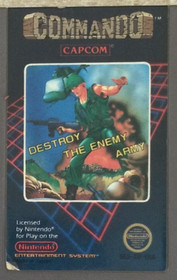 Nintendo Game NES Commando with Sleeve, Tested & Working