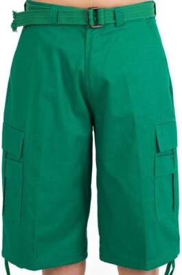 MEN'S BTL CARGO SHORTS WITH BELT COTTON 
