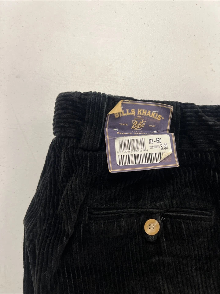 FALL/WINTER NEW Bill's Khakis Men's Black Cotton Corduroy Pants 27 WAIST $175 - Image 2 of 4