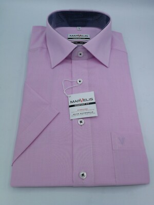Marvelis Kurzarm Hemd Gr. M 40 Kentkragen Rosa Comfort Fit  Art.70103271
