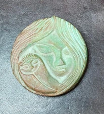 Paolo Soleri Cosanti "Mother and Child I" Bronze Disc Sculpture, Signed/Numbered